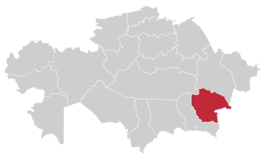 Талды-Курганская область на карте
