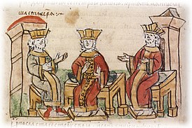 Василий II Болгароборца и Константин VIII убеждают Анну выйти за Владимира