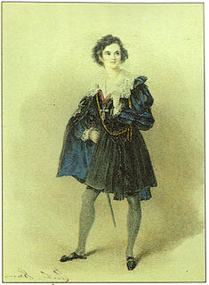 в образе Гамлета (1838)