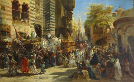 Перемещение ковра Мухаммеда из Мекки в Каир. 1875. Национальная картинная галерея Армении