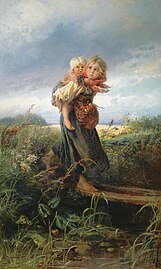 Дети, бегущие от грозы 1872.