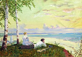 «На Волге» — Б. М. Кустодиев, 1922