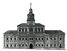Фасад, выходящий на проезд Воскресенских ворот Чертёж Осипа Бове, 1816