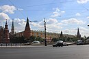 Вид на Манежную площадь и Московский Кремль, 2011 г.