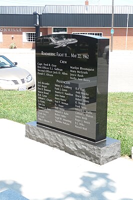 Установленный в Юнионвилле мемориал жертвам катастрофы
