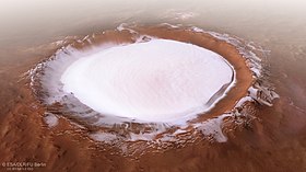Изображение, составленное на основе данных о рельефе и снимков «Марс-экспресс»