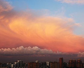 Закат в Москве после грозы