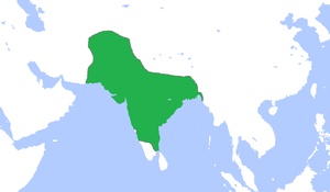 Карта империи Великих Моголов.