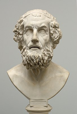 Бюст Гомера в Музее классической скульптуры