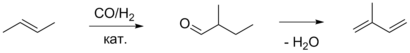 Синтез изопрена из бутена-2