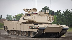 M1A2 SEP V3 Abrams c боевым модулем CROWS LP.