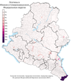 Расселение лезгин в ЮФО и СКФО по городским и сельским поселениям в %, перепись 2010 г.