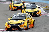 Команда LADA Sport на автомобилях LADA Vesta WTCC, 2016.