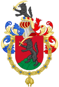 Герб Николя Саркози как кавалера испанского ордена Золотого руна