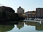 View from canal to Saint Catherine church in Leghorn.