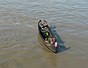 Sampan at the sea anchorage close to Yangon (Rangoon) - trading for the anchored ships.