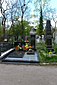 The tombstones of Stanislav Lukiyanchenko (center) and writer Lazar Karmen (right)