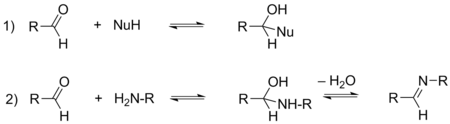 Общая схема нуклеофильного присоединения к альдегидам