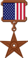 «Американская звезда» в знак признания заслуг в создании и доработке большого числа статей по темам проекта США. Lazyhawk, 15 февраля 2013
