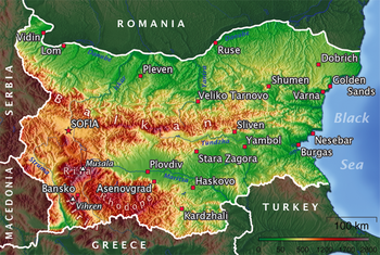 Карта Болгарии