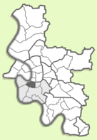 Расположение Унтербилька на карте Дюссельдорфа