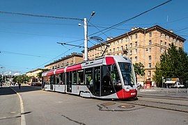 71-801 (Alstom Citadis 301 CIS) на Кронштадтской улице