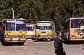 ЛиАЗ-677 (в центре) и Ikarus 280 (по бокам)