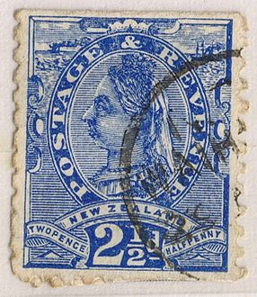 1891: марка в 2½ пенса  (Sc #68)