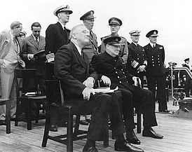 Встреча Черчилля и Рузвельта на борту линкора «Принц Уэльский»