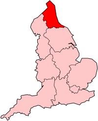 Северо-Восточная Англия на карте