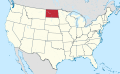 Северная Дакота на карте США