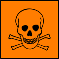 Предупреждающая табличка для токсичных материалов