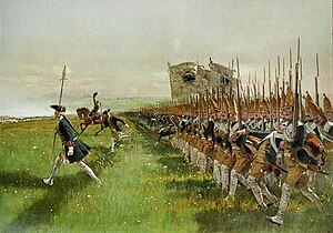 Битва при Гогенфридберге, «Атака прусской пехоты», картина Карла Рёхлинга