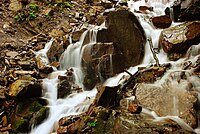 36-метровый водопад Труфанец, к югу от посёлка