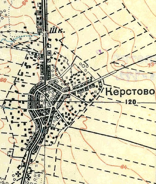 План деревни Кёрстово. 1930 год