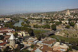 Панорама Куры в Тбилиси