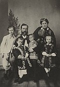 Граф Александр Бреверн де Лагарди с семьёй, 1860-е годы