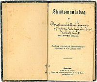 Датская трудовая книжка, 1907.