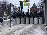 ОМОН на площади Минина и Пожарского в Нижнем Новгороде