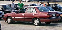 1985-1987 Hyundai Sonata, вид сбоку-сзади