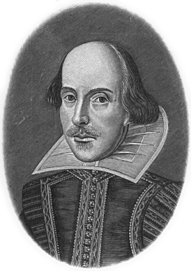 Единственное известное достоверное изображение Шекспира — гравюра из посмертного «Первого фолио» (1623) работы Мартина Друшаута
