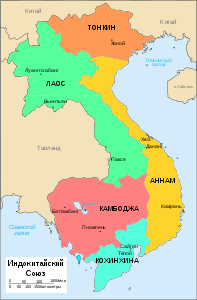 Аннам на карте Индокитайского Союза