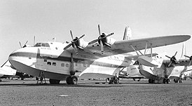 Short Solent 3 авиакомпании South Pacific Air Lines в аэропорту Окленда (США) в июне 1955 года