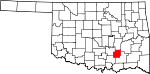 Округ Кол на карте штата.