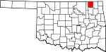 Округ Новата на карте штата.
