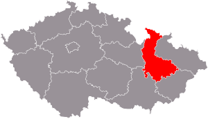 Оломоуцкий край на карте