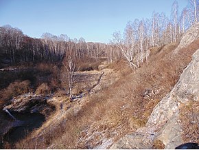 Возле Барсуковской пещеры.