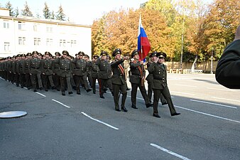 Управление 58-й общевойсковой армии — прохождение торжественным маршем, Владикавказ, 2007 год.