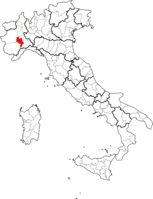 Провинция Асти на карте