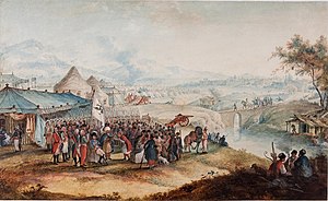 Приведение к присяге на подданство Новошемаханского Гасим хана среди российского корпуса под командою графа В. А. Зубова при реке Аксучай в 1796 году